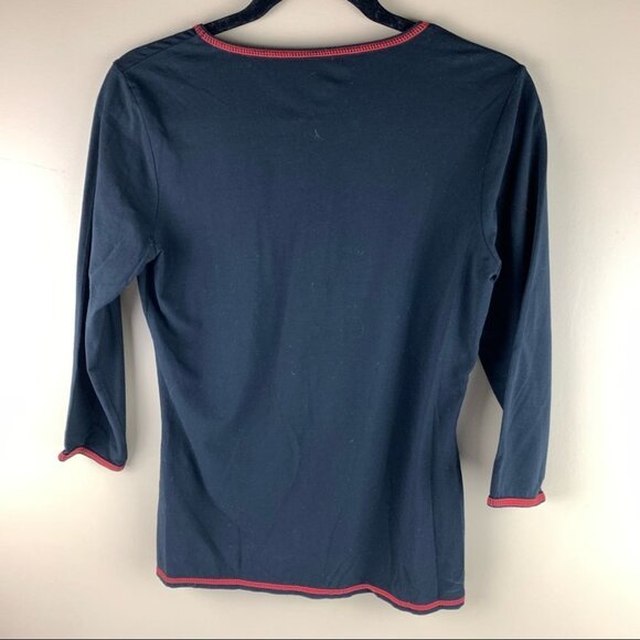 INSPIRED Style Black ¾ Sleeve Exposed Stitching - Picture 2 of 8